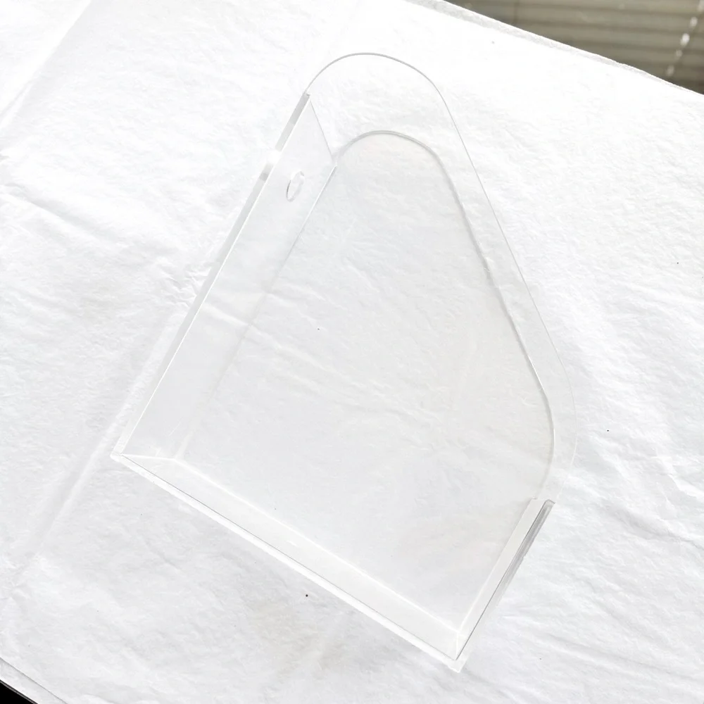 HOM Organization Clear Resin Acrylic Magazine File Holder